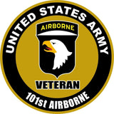 U.S. Army 101st Airborne Veteran Decal - | Nostalgia Decals Online military window stickers for cars and trucks, army vinyl decals for cars, marine corps vinyl stickers, die cut vinyl navy decals
