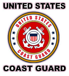 United States Coast Guard Decal 6" - | Nostalgia Decals Online military window stickers for cars and trucks, army vinyl decals for cars, marine corps vinyl stickers, die cut vinyl navy decals