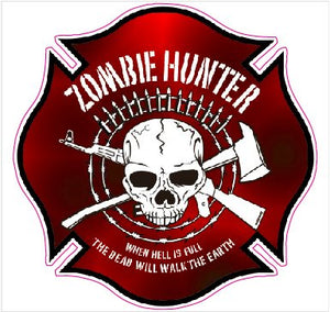 Zombie Hunters Decal - | Nostalgia Decals Online retro car decals, old school vinyl stickers for cars, racing graphics for cars, car decals for girls