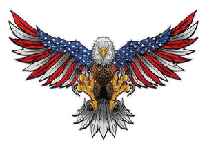 American Flag Attack Bald Eagle Wings Decal
