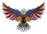 American Flag Attack Bald Eagle Wings Decal