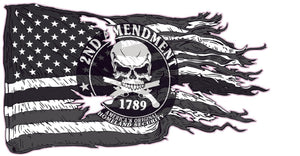 American ripped flag 2nd Amendment Right to Bare Arms Decal