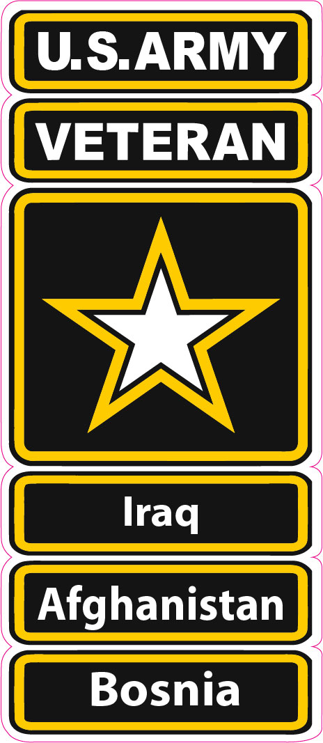 U.S. Army Veteran Iraq Afghanistan Bosnia Decal - 5