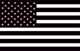  Matte Black United States Flag Decal