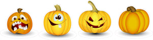 Halloween Pumpkins Version 1 Wall or Window Decor Decal - 12" | Nostalgia Decals Online vinyl sticker wall decor, wall decoration vinyl decals, vinyl holiday wall stickers, vinyl window stickers for the holidays