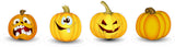 Halloween Pumpkins Version 1 Wall or Window Decor Decal - 12" | Nostalgia Decals Online vinyl sticker wall decor, wall decoration vinyl decals, vinyl holiday wall stickers, vinyl window stickers for the holidays