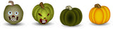 Halloween Pumpkins Version 4 Wall or Window Decor Decal - 6" | Nostalgia Decals Online vinyl sticker wall decor, wall decoration vinyl decals, vinyl holiday wall stickers, vinyl window stickers for the holidays