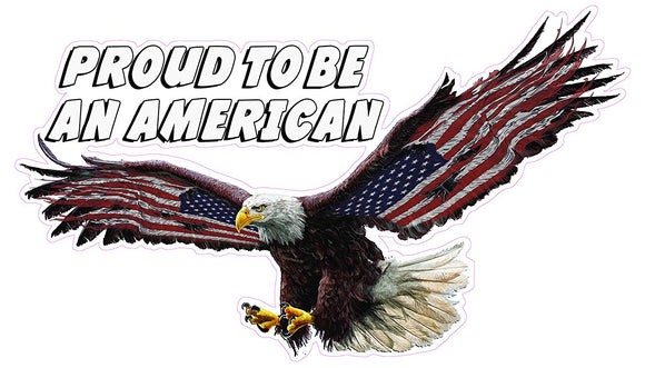 Proud To Be An American White Lettering Decal - 6