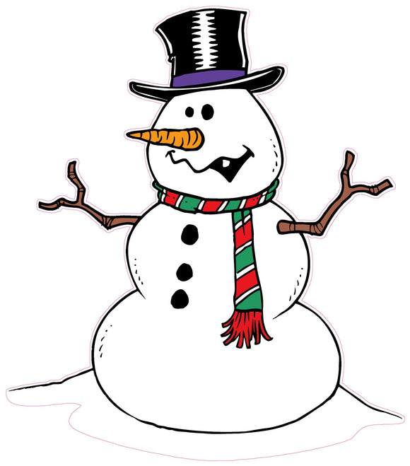 Christmas and Holiday Wall Decor Snowman Decal - 36