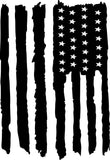 Matte Black United States Worn American Flag Decal